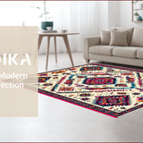 Ultra Soft Area Rug, Non Slip, Stain Resistant, Washable Area Rugs for Living Room, Bedroom, Vibrant Patterned Bedroom Carpet for Modern Homes(Beige)