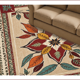 Ultra Soft Area Rug, Non Slip, Stain Resistant, Washable Area Rugs for Living Room, Bedroom, Outdoor-Inspired Small Kitchen Hand-Printed Carpet(Beige)