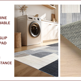 Ultra Soft Area Rug, Non Slip, Stain Resistant, Washable Area Rugs for Living Room, Bedroom, Sleek Monochrome Ogee Motif(Gray)