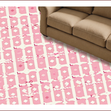 Ultra Soft Area Rug, Non Slip, Stain Resistant, Washable Area Rugs for Living Room, Bedroom, Preppy Pastel Bow Aesthetic(Pink)