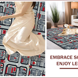 Ultra Soft Area Rug, Non Slip, Stain Resistant, Washable Area Rugs for Living Room, Bedroom, Vibrant Cartoon Cityscape Motif(Gray)