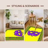 Ultra Soft Area Rug, Non Slip, Stain Resistant, Washable Area Rugs for Living Room, Bedroom, Charming Decorative Holiday Vibrance(Yellow)