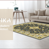 Ultra Soft Area Rug, Non Slip, Stain Resistant, Washable Area Rugs for Living Room, Bedroom, Soft Velvet Arabic Meditation Mat(Blue)