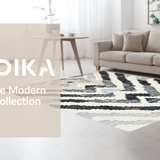 Contrast Weave Black and White Zigzag Patterned(Beige)