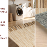 Ultra Soft Area Rug, Non Slip, Stain Resistant, Washable Area Rugs for Living Room, Bedroom, Simple Warm Beige Aesthetic(Beige)
