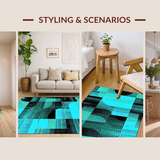 Contemporary Flowing Line Artwork(Blue)