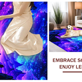 Ultra Soft Area Rug, Non Slip, Stain Resistant, Washable Area Rugs for Living Room, Bedroom, Dynamic Colorful Stellar Patterns(Purple)