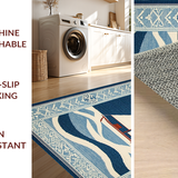 Ultra Soft Area Rug, Non Slip, Stain Resistant, Washable Area Rugs for Living Room, Bedroom, Sophisticated Maritime Color Harmony(Blue)