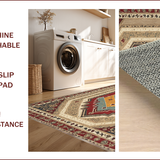 Ultra Soft Area Rug, Non Slip, Stain Resistant, Washable Area Rugs for Living Room, Bedroom, Braided Trout Fishing(Red)