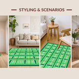 Lively Geometric Green Tiled Artistry(Green)