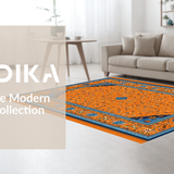 Ultra Soft Area Rug, Non Slip, Stain Resistant, Washable Area Rugs for Living Room, Bedroom, Contemporary Animal-Inspired Decor(Orange)
