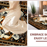 Ultra Soft Area Rug, Non Slip, Stain Resistant, Washable Area Rugs for Living Room, Bedroom, Vibrant Youthful Animal Motif(Brown)