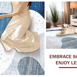 Dynamic Blue Brushstroke Design(Blue)