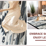 Ultra Soft Area Rug, Non Slip, Stain Resistant, Washable Area Rugs for Living Room, Bedroom, Southwestern Aesthetic Bedroom Throw Rug Grey(Gray)