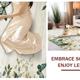 Ultra Soft Area Rug, Non Slip, Stain Resistant, Washable Area Rugs for Living Room, Bedroom, Serene Natural Color Palette(Beige)