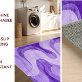 Ultra Soft Area Rug, Non Slip, Stain Resistant, Washable Area Rugs for Living Room, Bedroom, Stylish Cozy Gradient Motif(Purple)