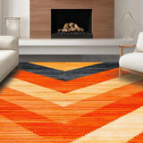Ultra Soft Area Rug, Non Slip, Stain Resistant, Washable Area Rugs for Living Room, Bedroom, Bold Shaggy Earthy Visual Appeal(Orange)