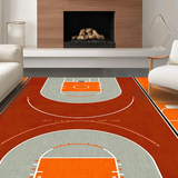 Ultra Soft Area Rug, Non Slip, Stain Resistant, Washable Area Rugs for Living Room, Bedroom, Retro Athletic Pattern Play(Brown)