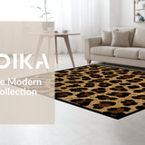 Ultra Soft Area Rug, Non Slip, Stain Resistant, Washable Area Rugs for Living Room, Bedroom, Bold Earthy Animal Print(Brown)
