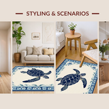 Coastal Blue Turtles Aesthetic(Beige)