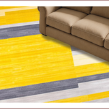Ultra Soft Area Rug, Non Slip, Stain Resistant, Washable Area Rugs for Living Room, Bedroom, Elegant Dual Tone Textured Design(Yellow)