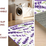 Ultra Soft Area Rug, Non Slip, Stain Resistant, Washable Area Rugs for Living Room, Bedroom, Chic Purple Garden Essence(Purple)