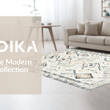 Ultra Soft Area Rug, Non Slip, Stain Resistant, Washable Area Rugs for Living Room, Bedroom, Cozy Earth Tone Patterned Piece(Beige)