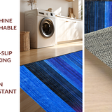 Ultra Soft Area Rug, Non Slip, Stain Resistant, Washable Area Rugs for Living Room, Bedroom, Vibrant Rainbow Swirl Motif(Blue)