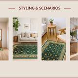 Ultra Soft Area Rug, Non Slip, Stain Resistant, Washable Area Rugs for Living Room, Bedroom, Velvet Islamic Prayer(Green)