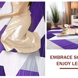 Ultra Soft Area Rug, Non Slip, Stain Resistant, Washable Area Rugs for Living Room, Bedroom, Vibrant Minimalist Artful Design(Purple)