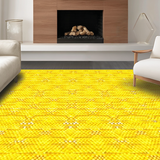 Ultra Soft Area Rug, Non Slip, Stain Resistant, Washable Area Rugs for Living Room, Bedroom, Playful Soft Shaggy Texture(Yellow)