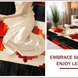 Ultra Soft Area Rug, Non Slip, Stain Resistant, Washable Area Rugs for Living Room, Bedroom, Southwest Arrow Black Red Living Room Rug(Red)