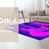 Ultra Soft Area Rug, Non Slip, Stain Resistant, Washable Area Rugs for Living Room, Bedroom, Dynamic Color Splash Design(Purple)
