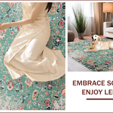 Sage Green Retro Floral Elegance(Green)