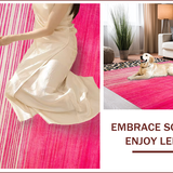 Ultra Soft Area Rug, Non Slip, Stain Resistant, Washable Area Rugs for Living Room, Bedroom, Playful Shag Leopard Statement Piece(Pink)