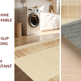 Ultra Soft Area Rug, Non Slip, Stain Resistant, Washable Area Rugs for Living Room, Bedroom, Stylish Cozy Layered Texture(Beige)