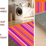 Ultra Soft Area Rug, Non Slip, Stain Resistant, Washable Area Rugs for Living Room, Bedroom, Lively Handcrafted Color Spectrum(Orange)