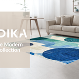 Ultra Soft Area Rug, Non Slip, Stain Resistant, Washable Area Rugs for Living Room, Bedroom, Trendy Soft Sculptural Design(Blue)