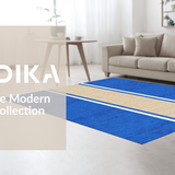 Ultra Soft Area Rug, Non Slip, Stain Resistant, Washable Area Rugs for Living Room, Bedroom, Serene Blue Tan Color Fusion(Blue)