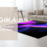 Ultra Soft Area Rug, Non Slip, Stain Resistant, Washable Area Rugs for Living Room, Bedroom, Modern Gradient Color Burst(Black)