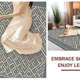 Ultra Soft Area Rug, Non Slip, Stain Resistant, Washable Area Rugs for Living Room, Bedroom, Stylish Transitional Neutral Motif(Gray)