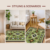 Cozy Ethnic Linear Arrangement(Green)