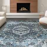 Bold Contemporary Diamond Motif(Blue)