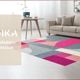 Ultra Soft Area Rug, Non Slip, Stain Resistant, Washable Area Rugs for Living Room, Bedroom, Non-Slip Soft Bedroom Rug with Unique Print Design(Gray)