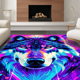 Ultra Soft Area Rug, Non Slip, Stain Resistant, Washable Area Rugs for Living Room, Bedroom, Charming Whimsical Animal Print(Purple)
