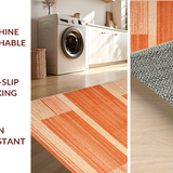 Ultra Soft Area Rug, Non Slip, Stain Resistant, Washable Area Rugs for Living Room, Bedroom, Sophisticated Simple Color Statement(Orange)