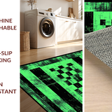 Elegant Geometric Faded Tiled Texture(Green)