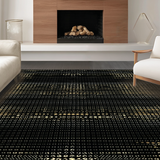 Ultra Soft Area Rug, Non Slip, Stain Resistant, Washable Area Rugs for Living Room, Bedroom, Stylish Eclectic Pattern Fusion(Gold)