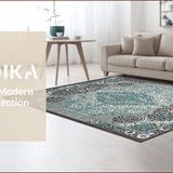 Ultra Soft Area Rug, Non Slip, Stain Resistant, Washable Area Rugs for Living Room, Bedroom, Dual-Colored Transitional Bedroom Stain-Resistant Carpet(Gray)