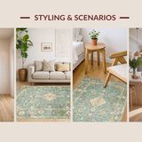 Elegant Sage Green Trellis Design(Blue)